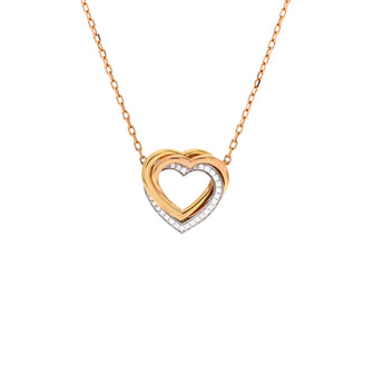 Cartier Trinity de Cartier Heart Pendant Necklace 18K Tricolor Gold with Diamonds