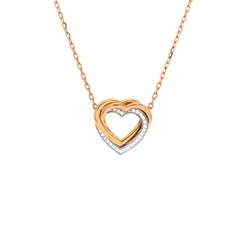 Cartier Trinity de Cartier Heart Pendant Necklace 18K Tricolor Gold with Diamonds