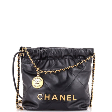 Chanel 22 Chain Hobo Quilted Calfskin Mini