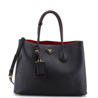 Prada Cuir Double Tote Saffiano Leather Large