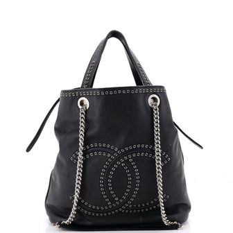 Chanel Coco Eyelets Shopping Tote Calfskin Small
