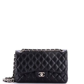 Chanel Classic Double Flap Bag Quilted Lambskin Jumbo