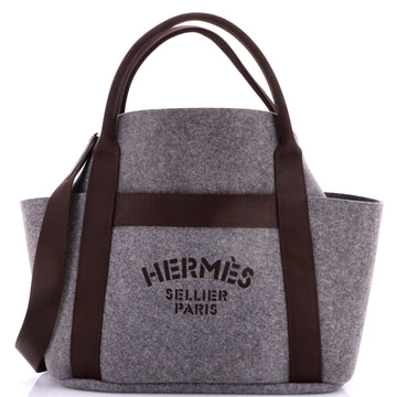 Hermes Sac De Pansage Groom Handbag Felt