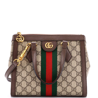 Gucci Ophidia Top Handle Tote GG Coated Canvas Small