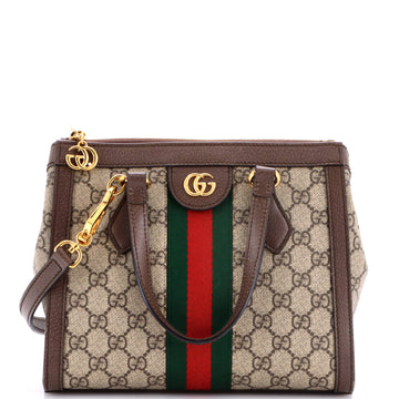 Gucci Ophidia Top Handle Tote GG Coated Canvas Small