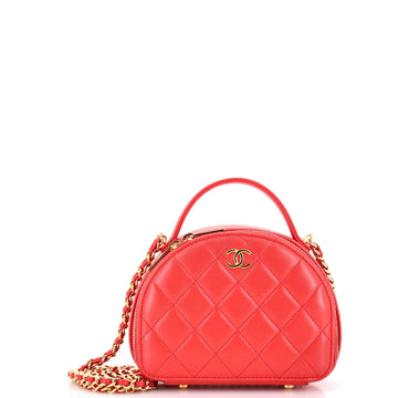 Chanel Chic Riviera Vanity Case with Chain Quilted Lambskin Mini