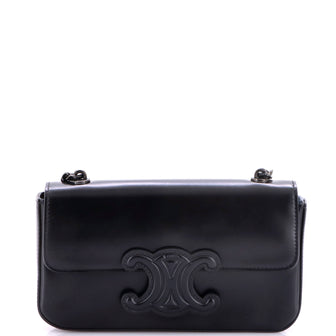 Celine Triomphe Chain Shoulder Bag Leather Small