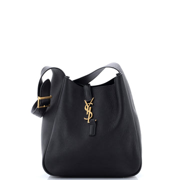 Saint Laurent Le 5 a 7 Supple Hobo Leather Small