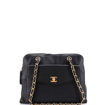 Chanel Vintage Front Pocket Camera Bag Caviar Large