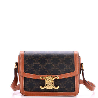 Celine Triomphe Shoulder Bag Triomphe Coated Canvas Teen