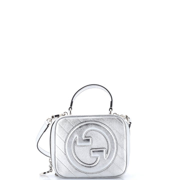 Gucci Blondie NM Top Handle Shoulder Bag Diagonal Quilted Leather
