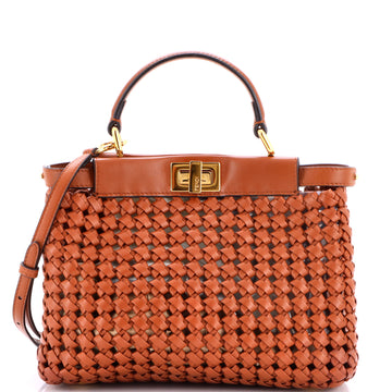 Fendi Peekaboo Bag Braided Leather Mini