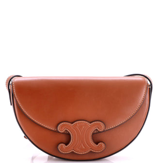Celine Cuir Triomphe Besace Flap Bag Leather