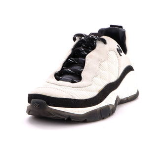 Chanel Women's Coco Neige CC Sneakers Suede and Quilted Mesh