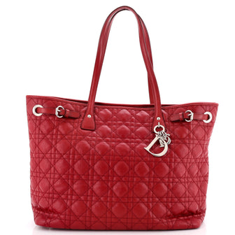 Christian Dior Panarea Tote Cannage Quilt Canvas Medium
