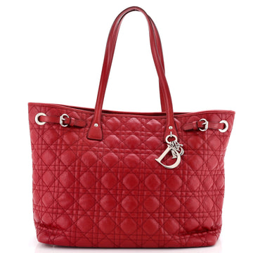 Christian Dior Panarea Tote Cannage Quilt Canvas Medium