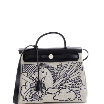 Hermes Herbag Zip Pegase Pop Toile and Leather 31
