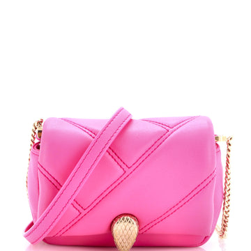 Bvlgari Serpenti Cabochon Shoulder Bag Diagonal Quilted Leather Micro