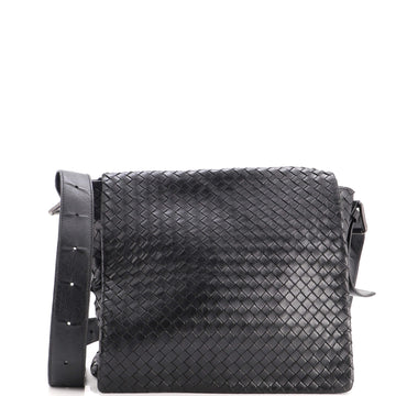 Bottega Veneta Square Flap Messenger Bag Intrecciato Nappa Medium