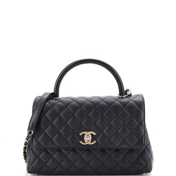 Chanel Coco Top Handle Bag Quilted Caviar Small