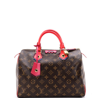 Louis Vuitton Speedy Handbag Limited Edition Totem Monogram Canvas with Leather 30