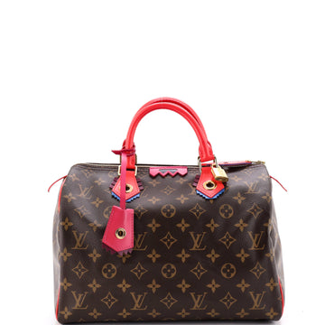 Louis Vuitton Speedy Handbag Limited Edition Totem Monogram Canvas with Leather 30