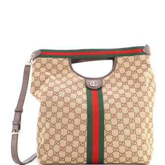 Gucci Giglio Convertible Shopper Tote GG Canvas Large