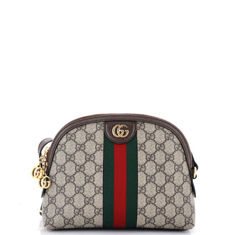 Gucci Ophidia Dome Shoulder Bag GG Coated Canvas Small