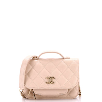 Chanel Business Affinity Flap Clutch with Chain Quilted Caviar