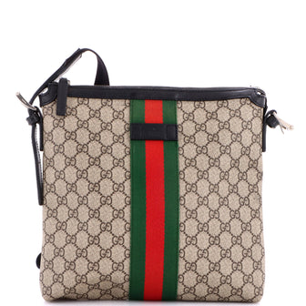 Gucci Web Messenger Bag GG Coated Canvas Medium