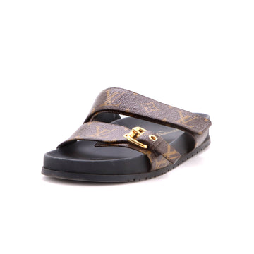 Louis Vuitton Women's Bom Dia Flat Mules Monogram Canvas