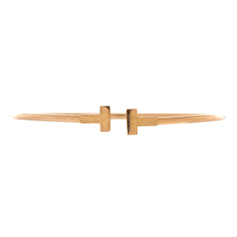 Tiffany & Co. T Wire Bracelet 18K Rose Gold Narrow