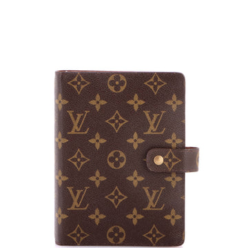 Louis Vuitton Ring Agenda Cover Monogram Canvas MM
