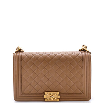 Chanel Boy Flap Bag Quilted Calfskin New Medium