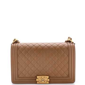 Chanel Boy Flap Bag Quilted Calfskin New Medium