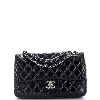 Chanel Classic Double Flap Bag Quilted Patent Medium
