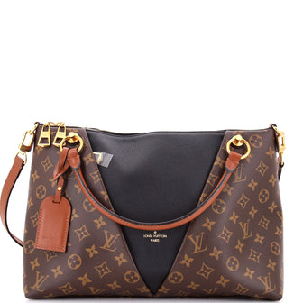 Louis Vuitton V Tote Monogram Canvas and Leather MM