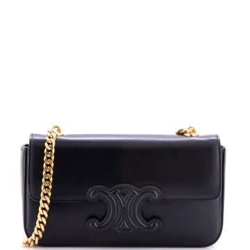 Celine Triomphe Chain Shoulder Bag Leather Small