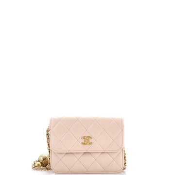 Chanel Pearl Crush Flap Clutch with Chain Quilted Lambskin Mini