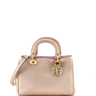 Christian Dior Diorissimo Tote Pebbled Leather Mini