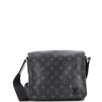 Louis Vuitton District Messenger Bag Monogram Eclipse Canvas PM