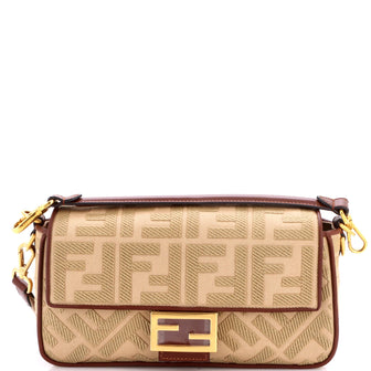 Fendi Baguette NM Bag Zucca Embroidered Canvas Medium
