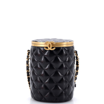 Chanel Crown Box Vanity Bag Quilted Lambskin Small