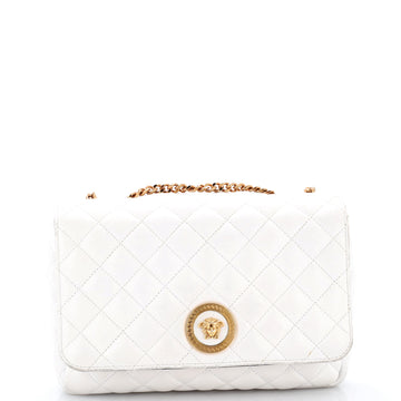 Versace Medusa Icon Chain Flap Bag Quilted Leather Medium