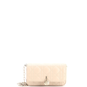 Christian Dior Lady Dior Chain Phone Pouch Cannage Quilt Lambskin