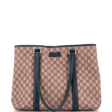 Gucci Joy Plus Tote GG Coated Canvas with Leather Medium