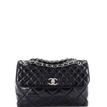 Chanel In The Business Flap Bag Quilted Patent Vinyl Maxi