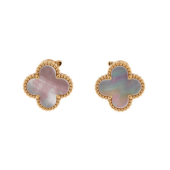 Van Cleef & Arpels Vintage Alhambra Earrings 18K Yellow Gold and Mother of Pearl