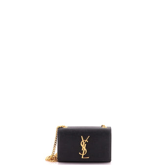 Saint Laurent Classic Monogram Crossbody Bag Grainy Leather Small