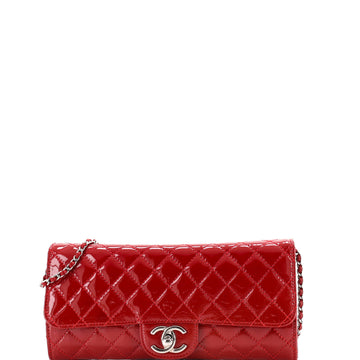 Chanel Wallet On Chain Clutch Quilted Patent East West
